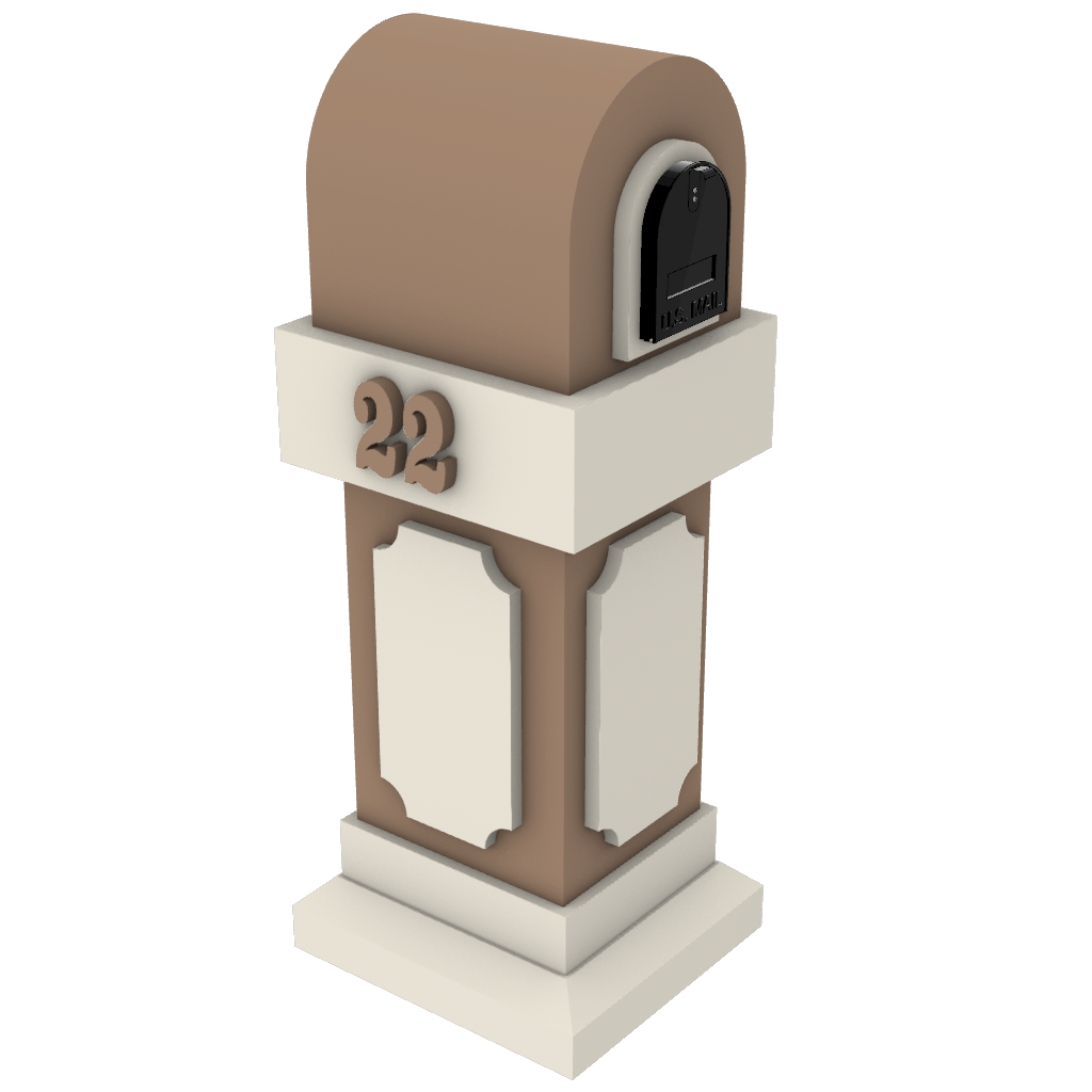 a mailbox on a pedestal