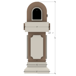 a drawing of a podium