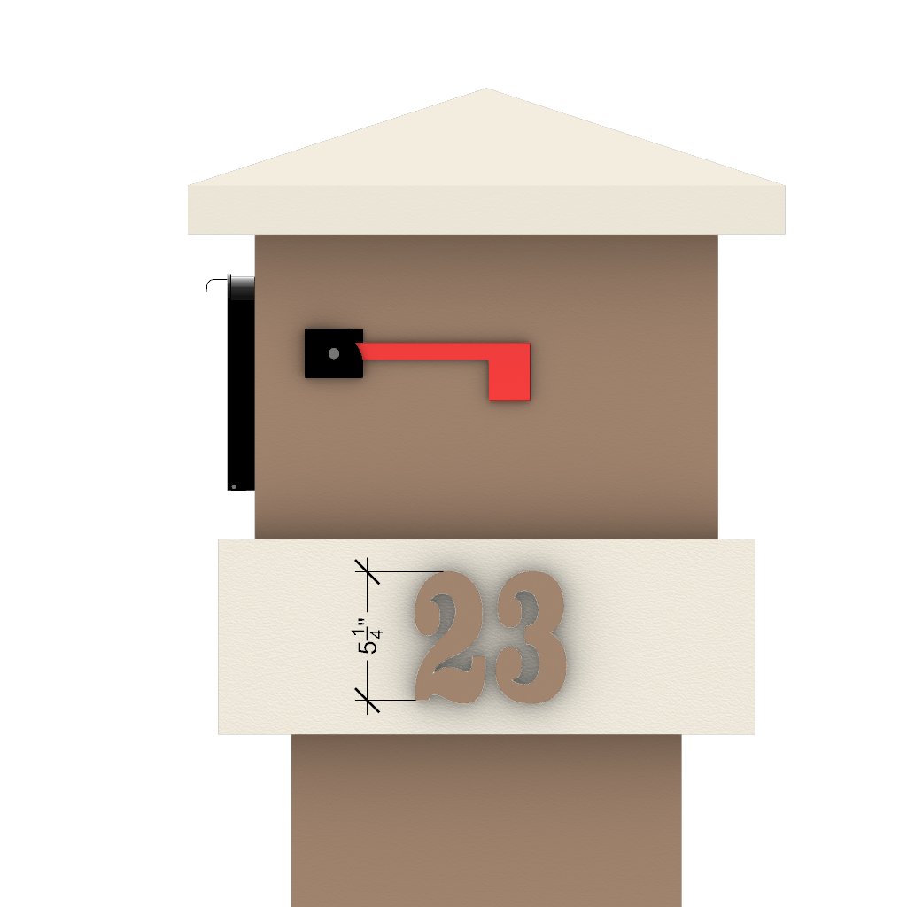 a mailbox with a red and white sign