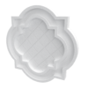 it is a medallion made of Styrofoam and coated with stucco. color white, with synthetic stucco finish.