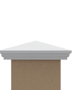 Column caps made of Styrofoam and hard coated with stucco