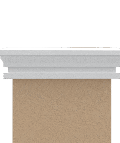 Flat top Column Cap made of styrofoam and coated with stucco