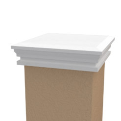 Flat top Column Cap made of styrofoam and coated with stucco