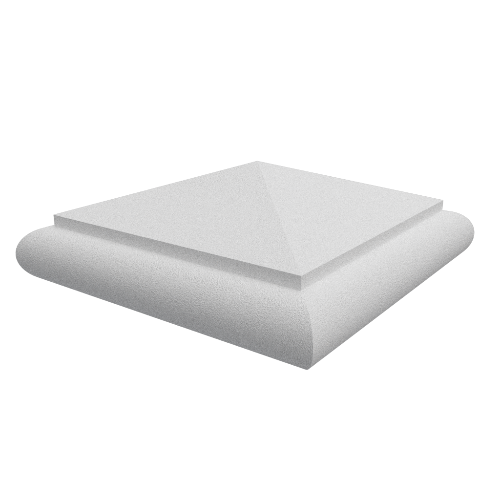 Foam Column Cap Coated with Stucco