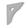 Styrofoam bracket coated with synthetic stucco. Stucco Bracket