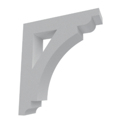 Styrofoam bracket coated with synthetic stucco. Stucco Bracket