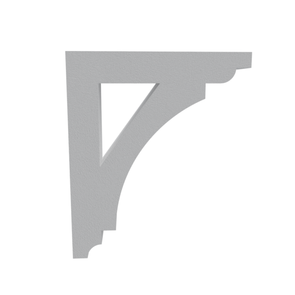 Styrofoam bracket coated with synthetic stucco. Stucco Bracket