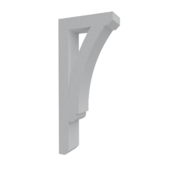 Styrofoam bracket coated with synthetic stucco. Stucco Bracket