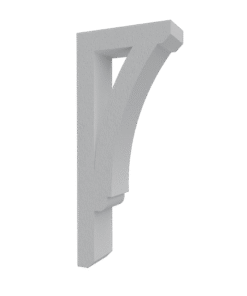 Styrofoam bracket coated with synthetic stucco. Stucco Bracket