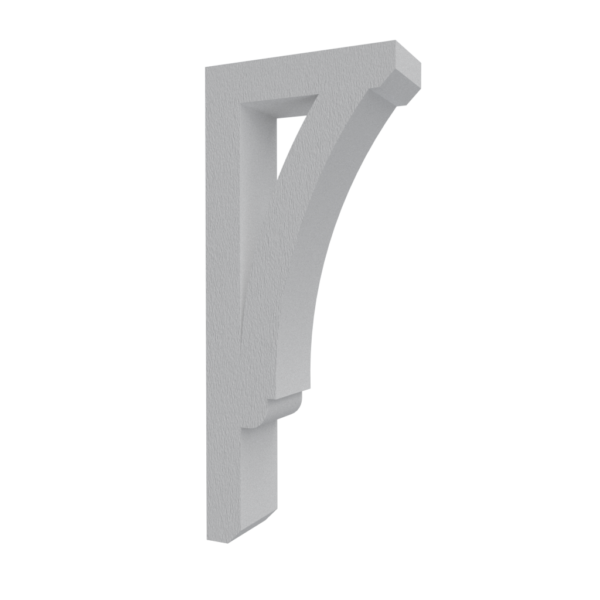 Styrofoam bracket coated with synthetic stucco. Stucco Bracket
