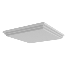 Column Cap Made of Styrofoam coated with stucco.