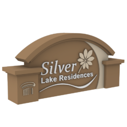 Monument Sign with letters