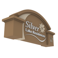 Monument Sign with letters