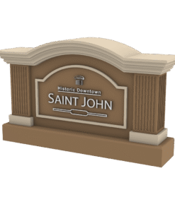 Monument Sign with letters