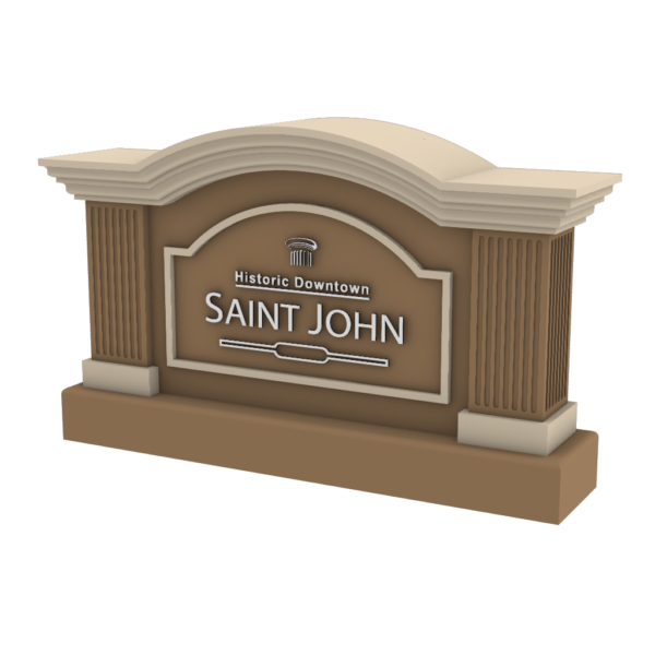 Monument Sign with letters