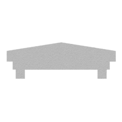 Wall cap made of Styrofoam and coated with stucco
