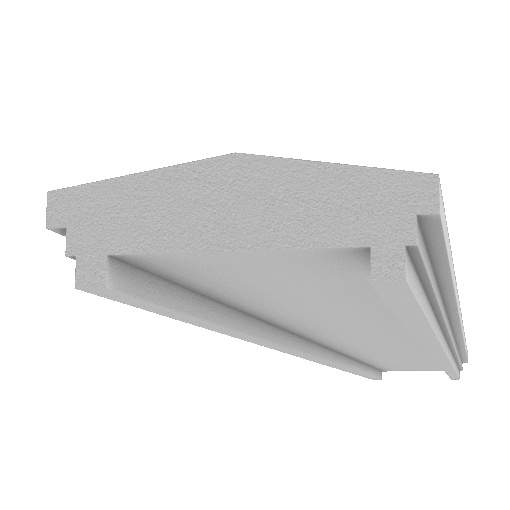 Wall cap made of Styrofoam and coated with stucco