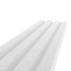 a fluted white foam decorative band