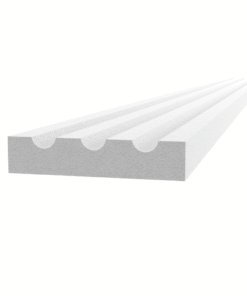 a fluted white foam decorative band