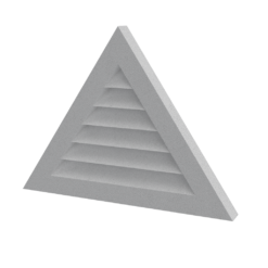 Triangular louver