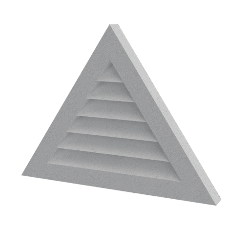 Triangular louver