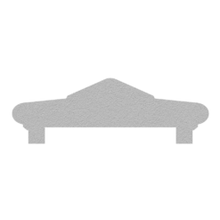Wall cap made of Styrofoam and coated with stucco