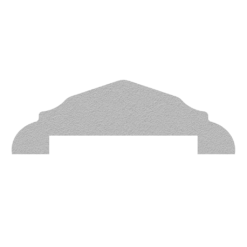 Wall cap made of Styrofoam and coated with stucco