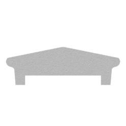 Wall cap made of Styrofoam and coated with stucco