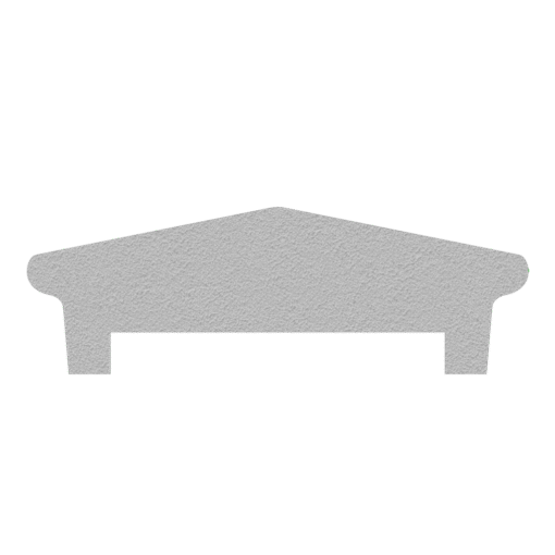 Wall cap made of Styrofoam and coated with stucco