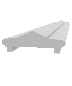 Wall cap made of Styrofoam and coated with stucco