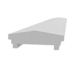 Wall cap made of Styrofoam and coated with stucco