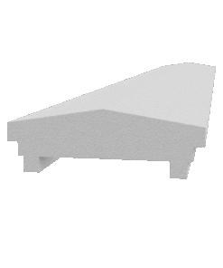 Wall cap made of Styrofoam and coated with stucco