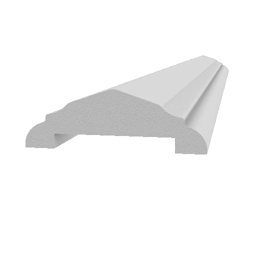 Wall cap made of Styrofoam and coated with stucco