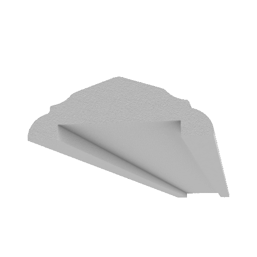Wall cap made of Styrofoam and coated with stucco