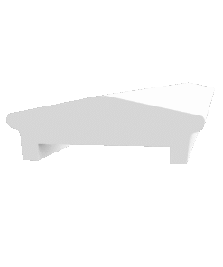 Wall cap made of Styrofoam and coated with stucco