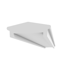 Wall cap made of Styrofoam and coated with stucco