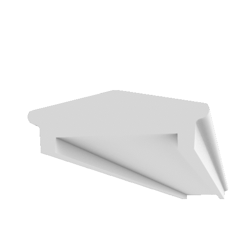 Wall cap made of Styrofoam and coated with stucco