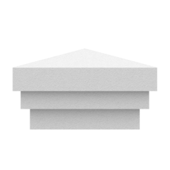 Column Cap Made of Styrofoam coated with stucco.
