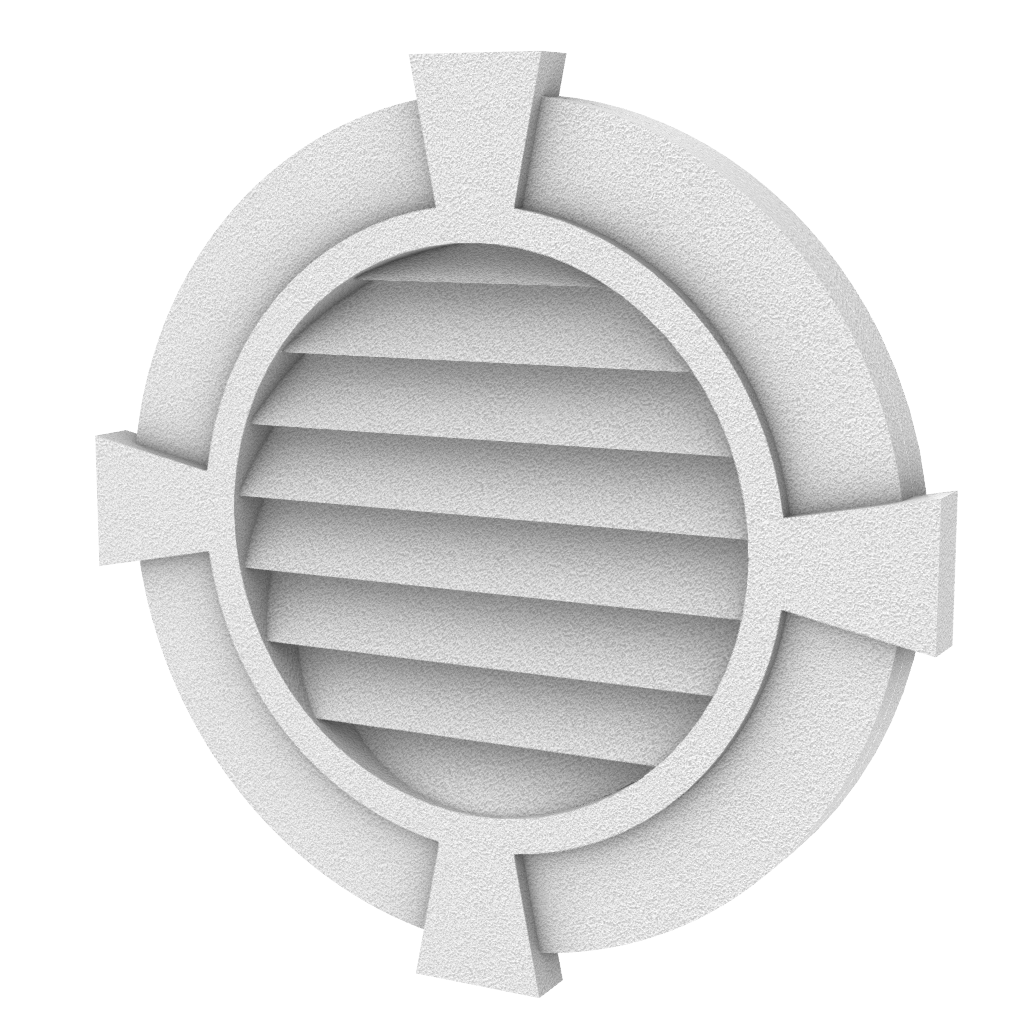 Stucco Louver Made of Styrofoam coated with synthetic stucco