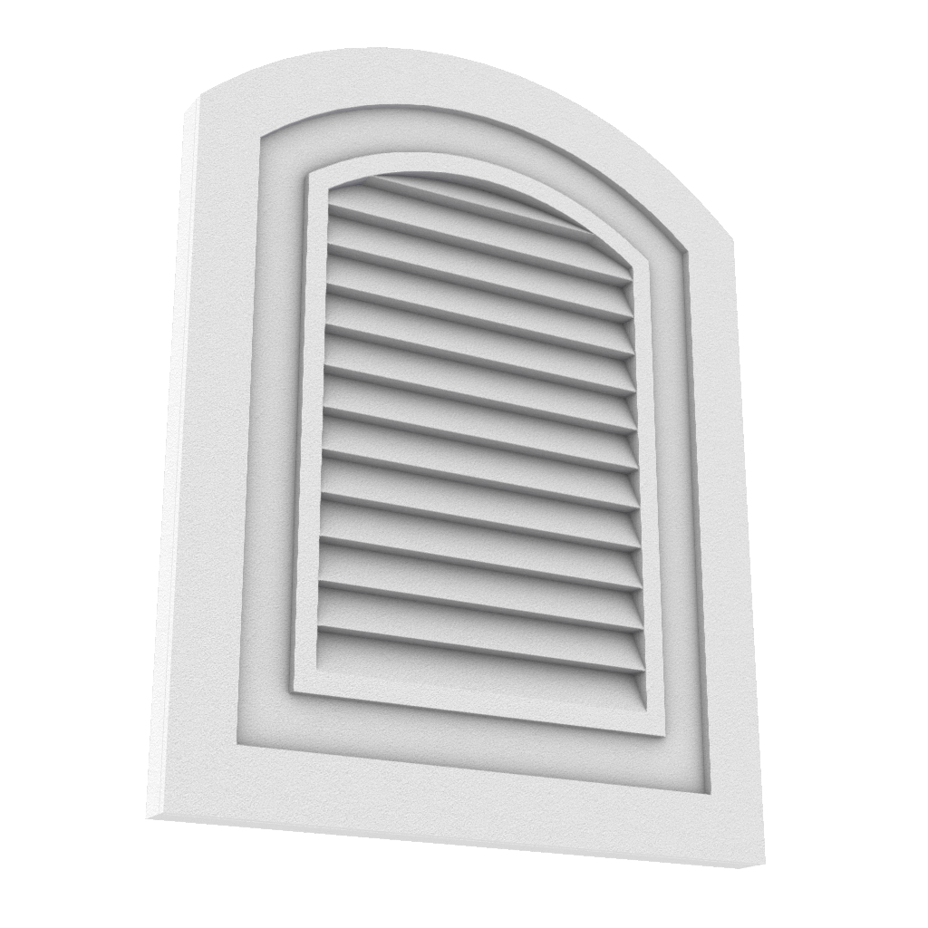 Foam Louver with synthetic stucco finish