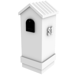 Mailbox made of styrofaom coated with stucco